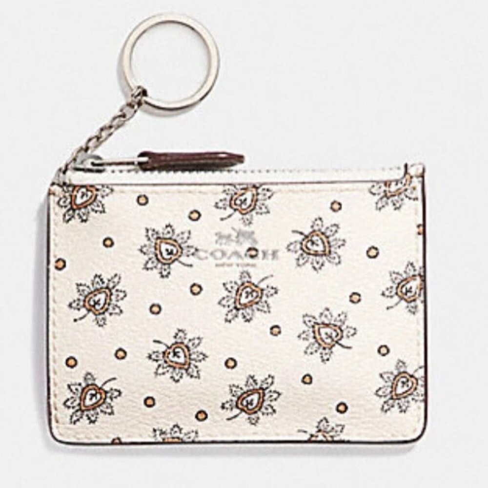 Coach Cream Floral Print Wallet